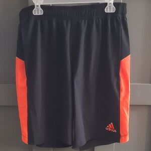 Adidas Men's Athletic Shorts in Black and Orange